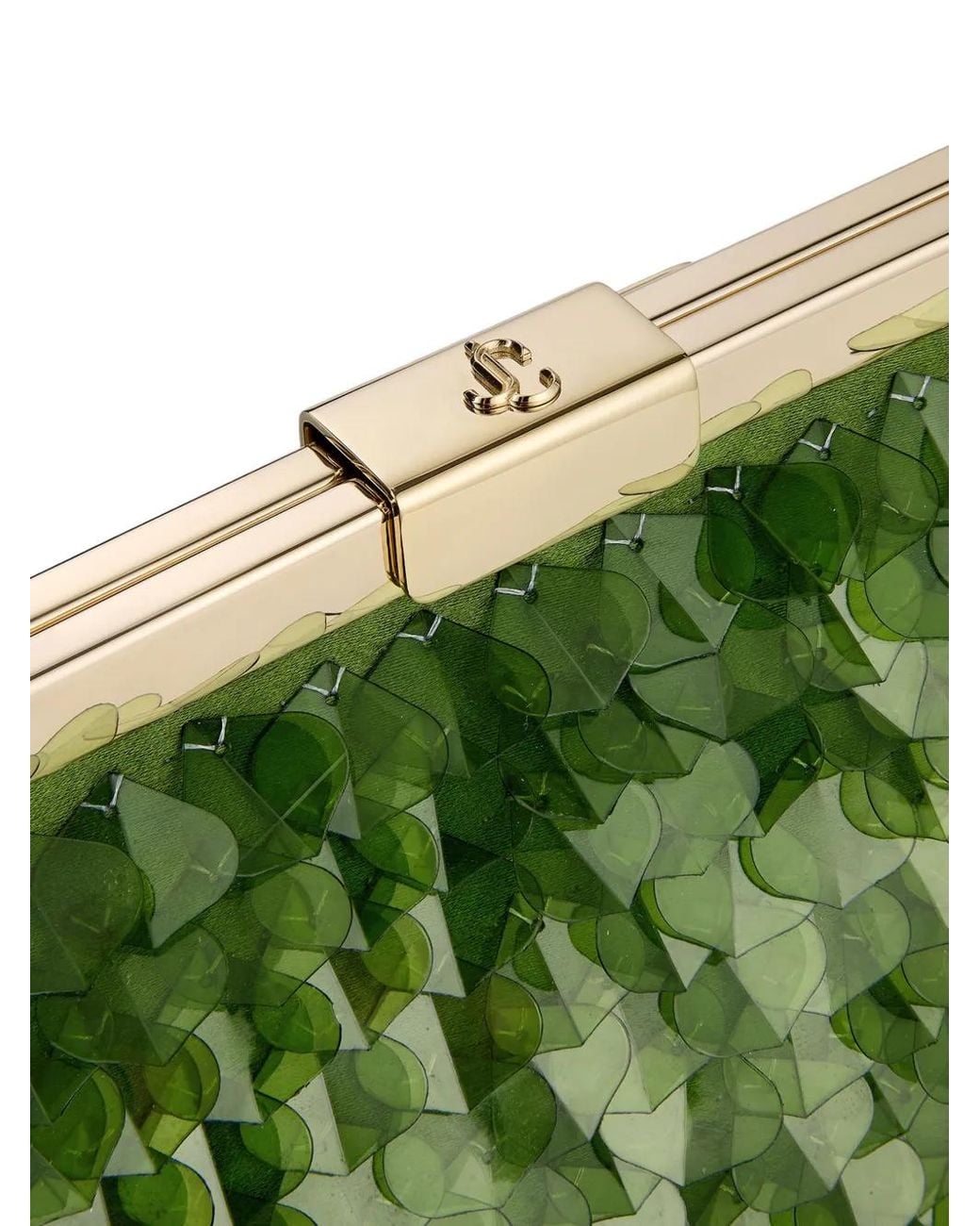 Jimmy Choo Green Ganache Clutch Bag