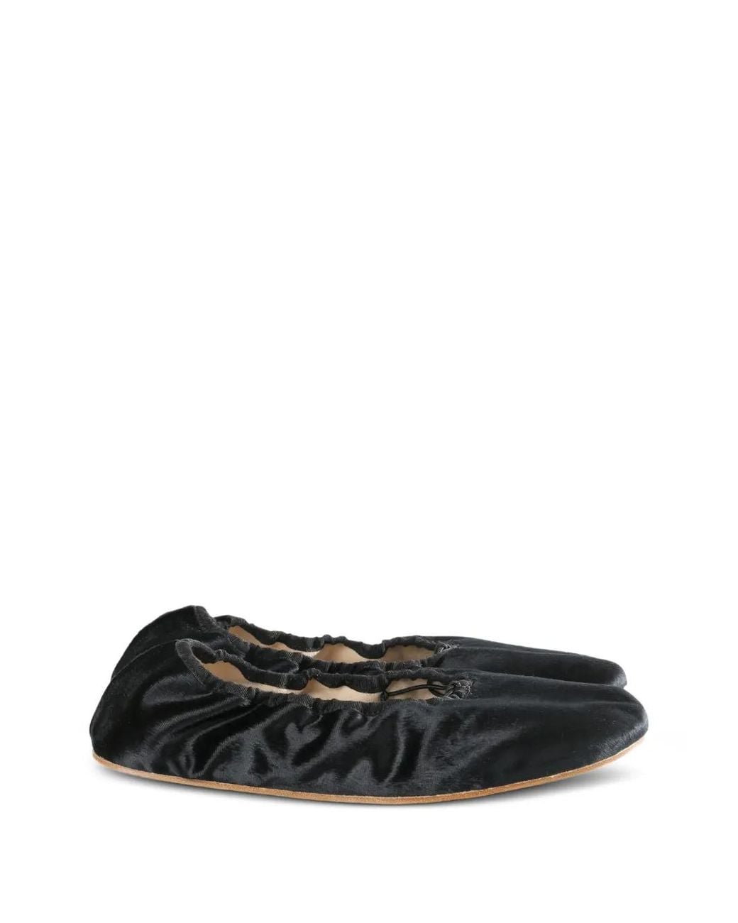 The Row Black Round Ballet Flats