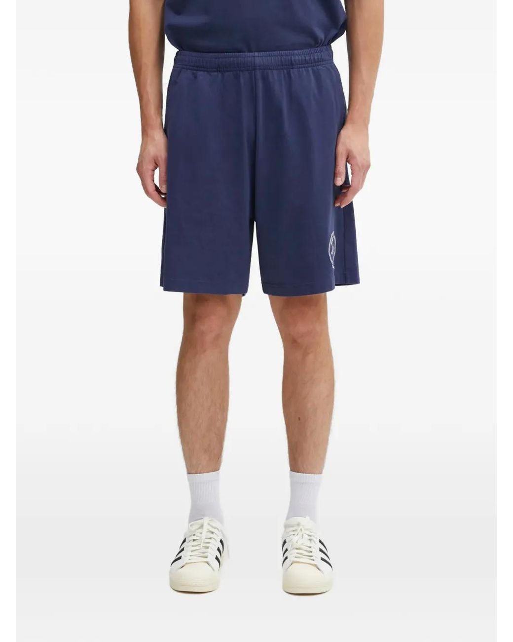 Sporty & Rich Blue Hotel Eden Roc Logo Shorts