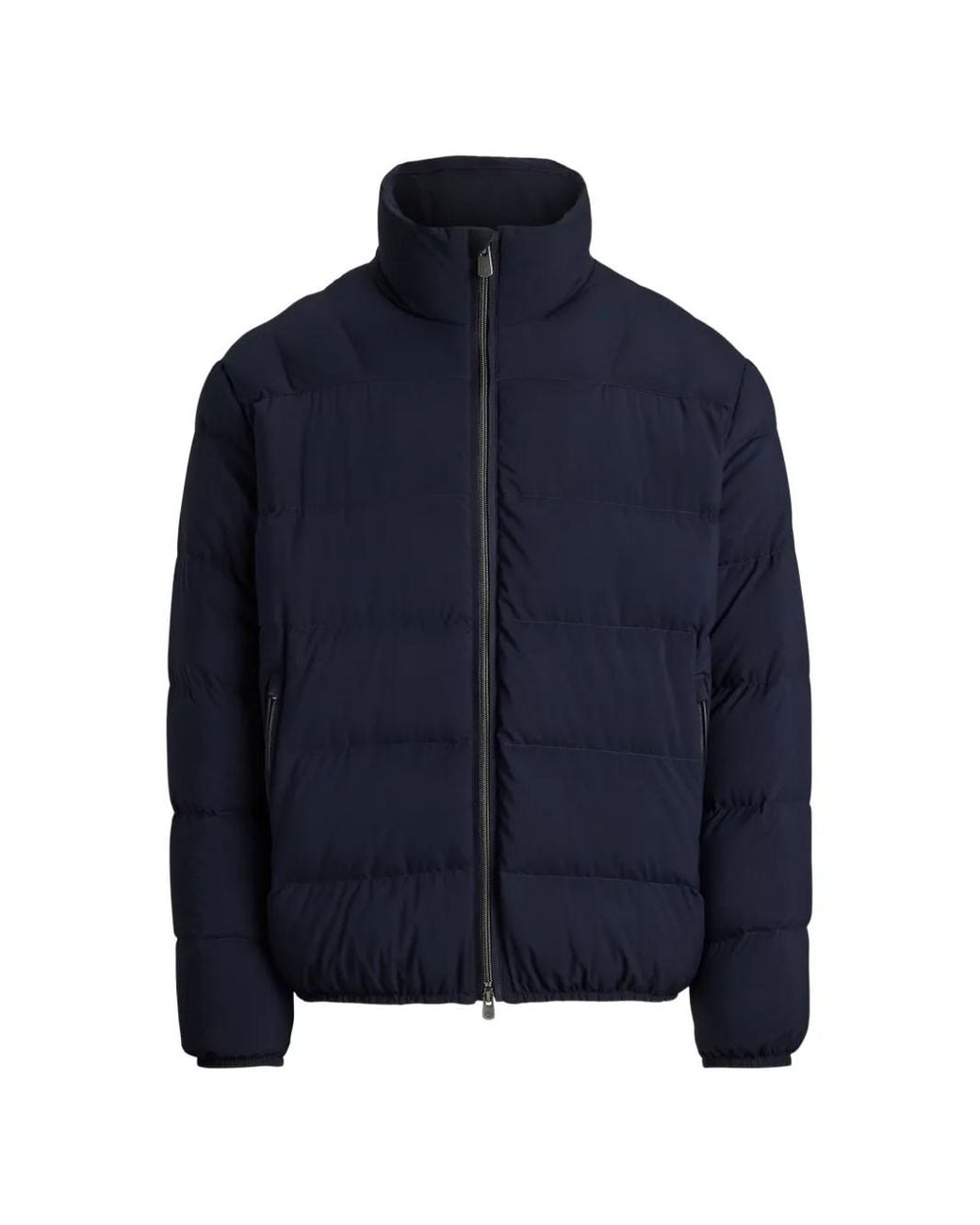 Ralph Lauren Blue Quilted-Pattern Padded Jacket for men
