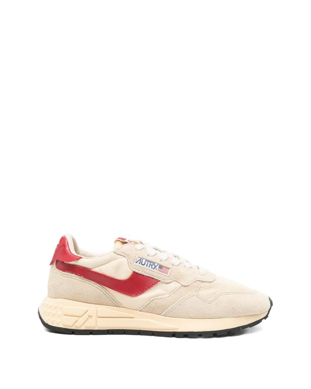 Autry Pink Reelwind Suede Low Sneakers