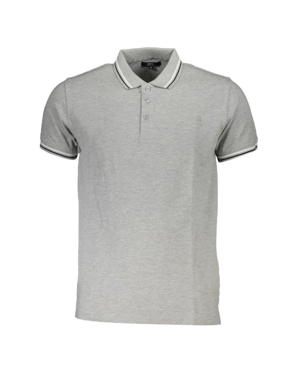 Roberto Cavalli Gray Short-Sleeve Polo Shirt for men
