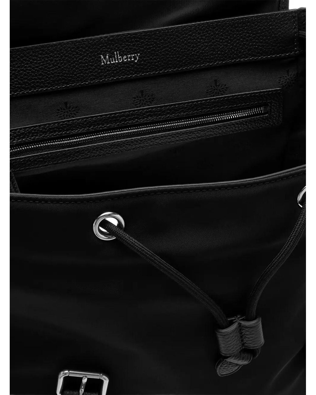 Mulberry Black Heritage Buckle-Fastening Backpack for men