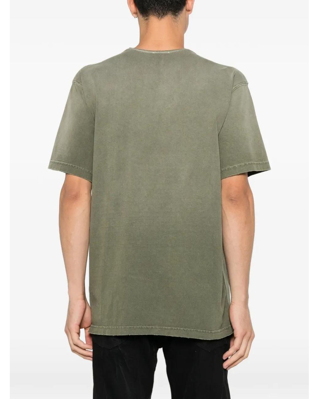 Antik Denim Green Logo-Plaque T-Shirt for men