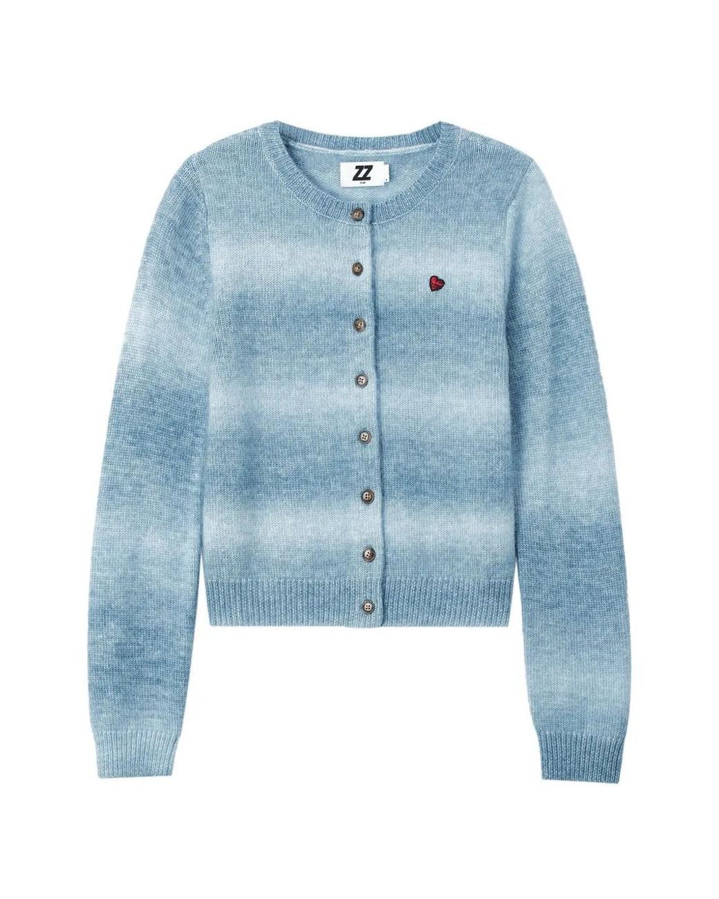 Izzue Vest Met Hartpatch En Kleurverloop in het Blue