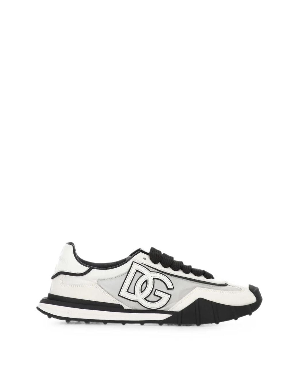 Dolce & Gabbana White Dg Athletic Logo-Patch Sneakers for men