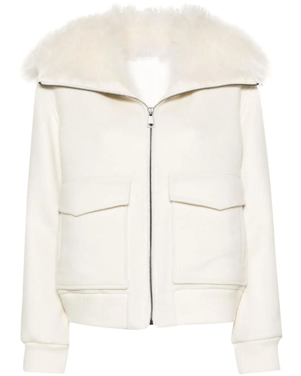 Liska Natural Cashmere Bomber Jacket