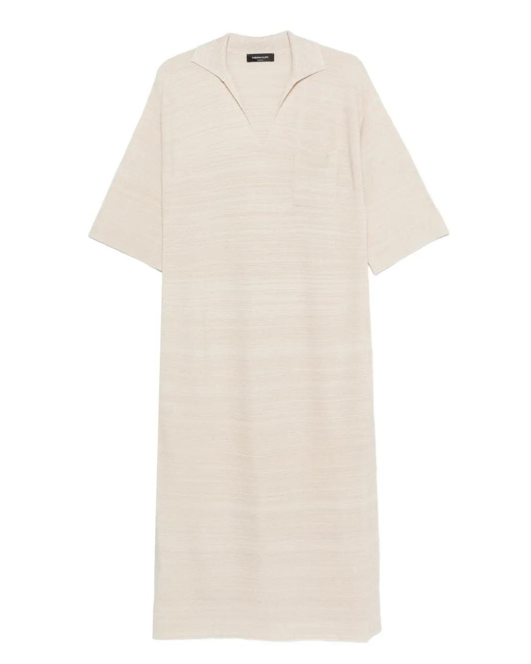 Fabiana Filippi White Wool And Cotton Shirtdress