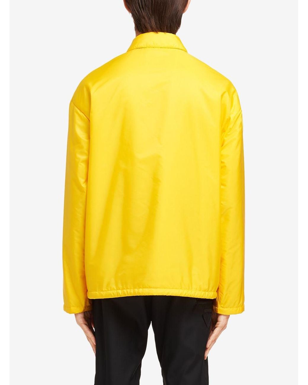 Prada Re-nylon Lightweight Jacket in Yellow for Men | Lyst
