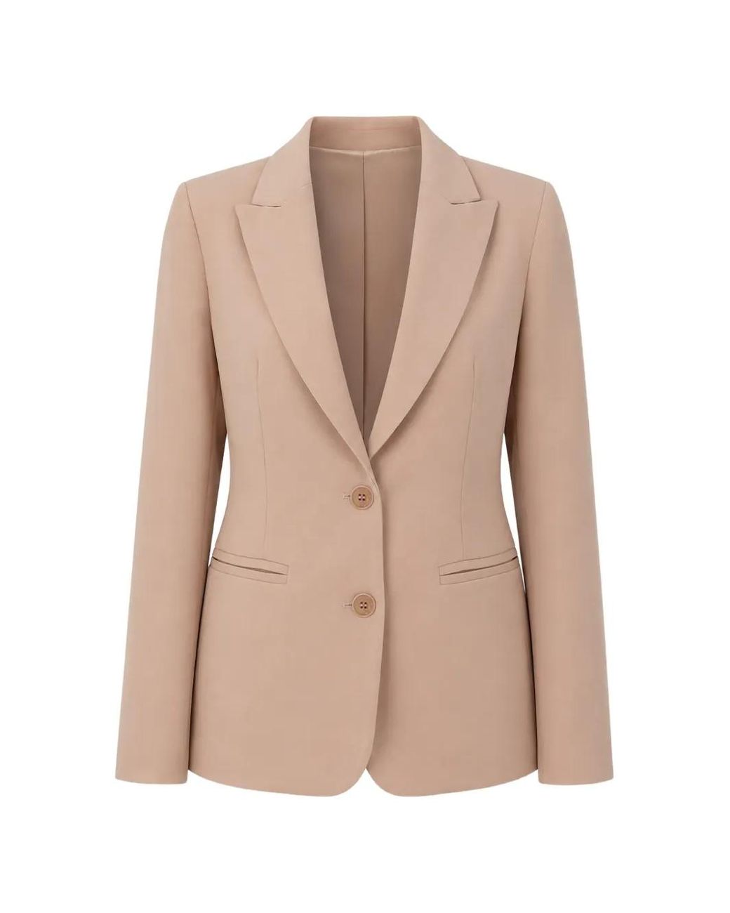 Kaos Natural Blazer Boutonné À Revers Pointus
