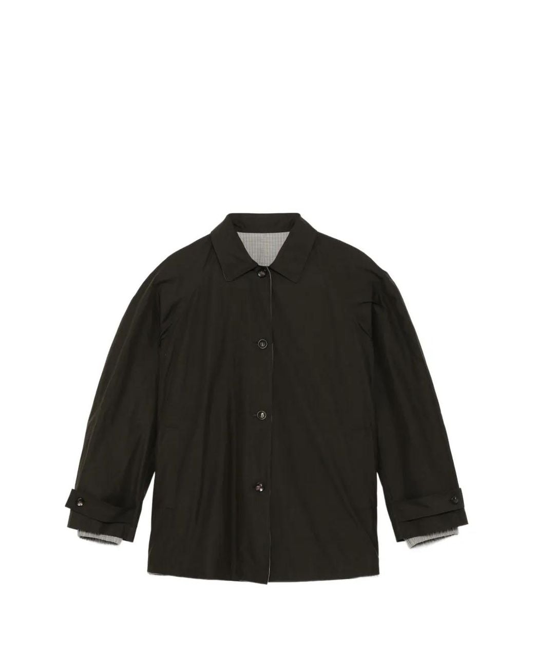 JNBY Black Buttoned Trench Coat