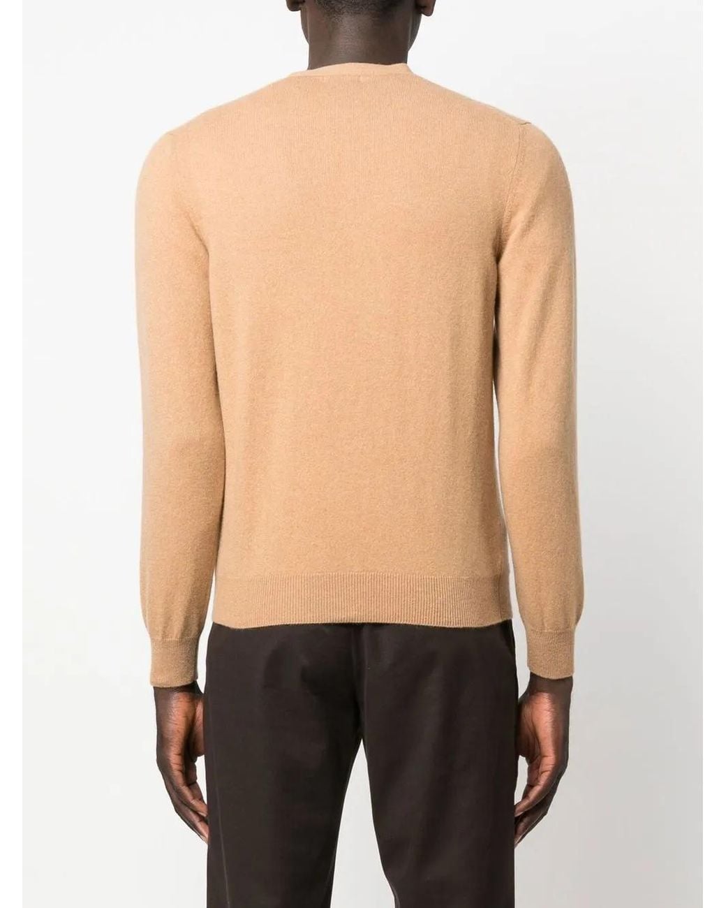Malo Natural V-Neck Cashmere Cardigan for men