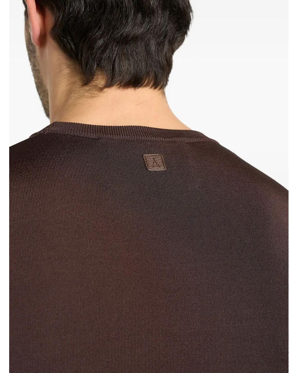 Manière De Voir Purple Ts010 Luxe Knitted T-Shirt for men