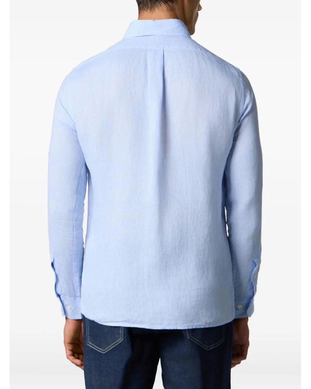 Brooks Brothers Blue Linen Shirt for men