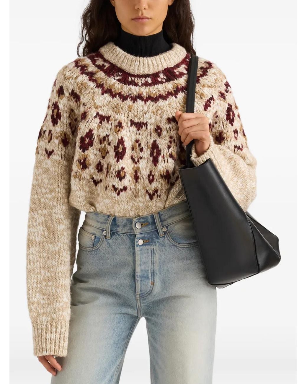 Proenza Schouler White Lizzy Fair Isle Sweater