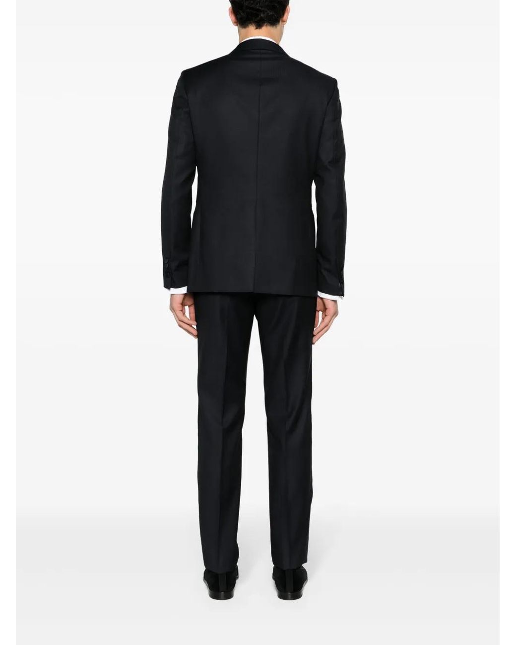 Tagliatore Black Three-Piece Single-Breasted Suit for men