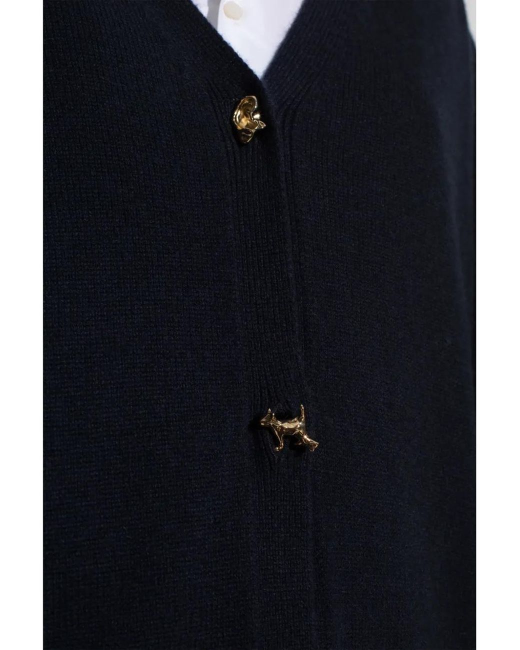 Fabiana Filippi Blue V-Neck Cashmere Cardigan