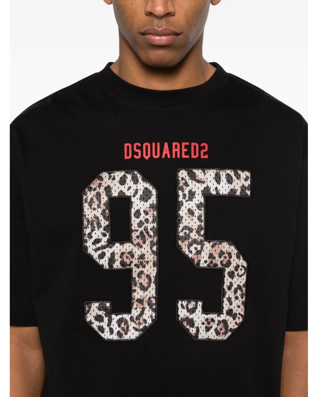 DSquared² Black Wild2 Loose Fit T-Shirt for men