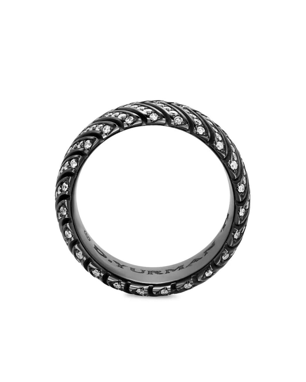 David Yurman Black Chevron Band Ring for men