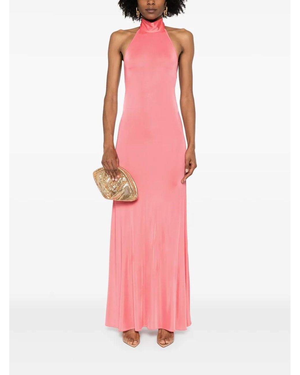 The New Arrivals Ilkyaz Ozel Leia Maxi Dress in Pink | Lyst