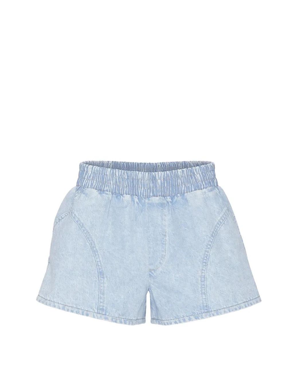 Rag & Bone Blue Miramar Flyweight Elastic-Waist Mini Shorts