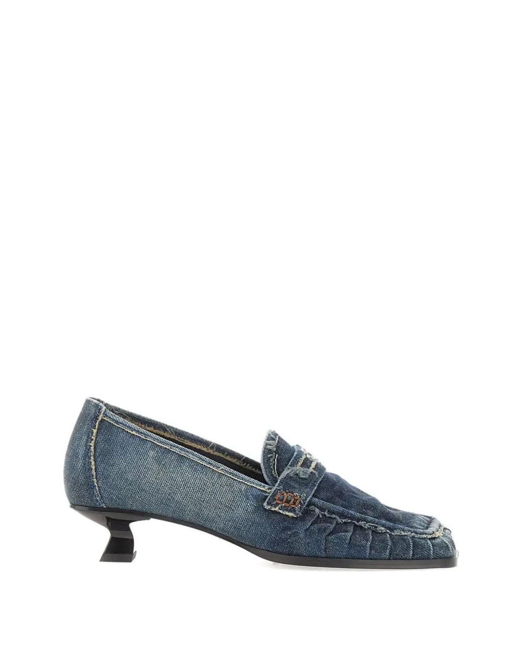 DIESEL Blue D-Amber-Penny Loafers