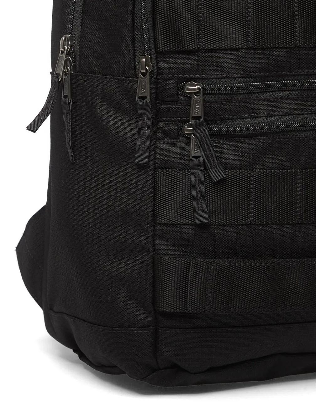 Vans Black Multi-Pocket Webbing-Strap Backpack