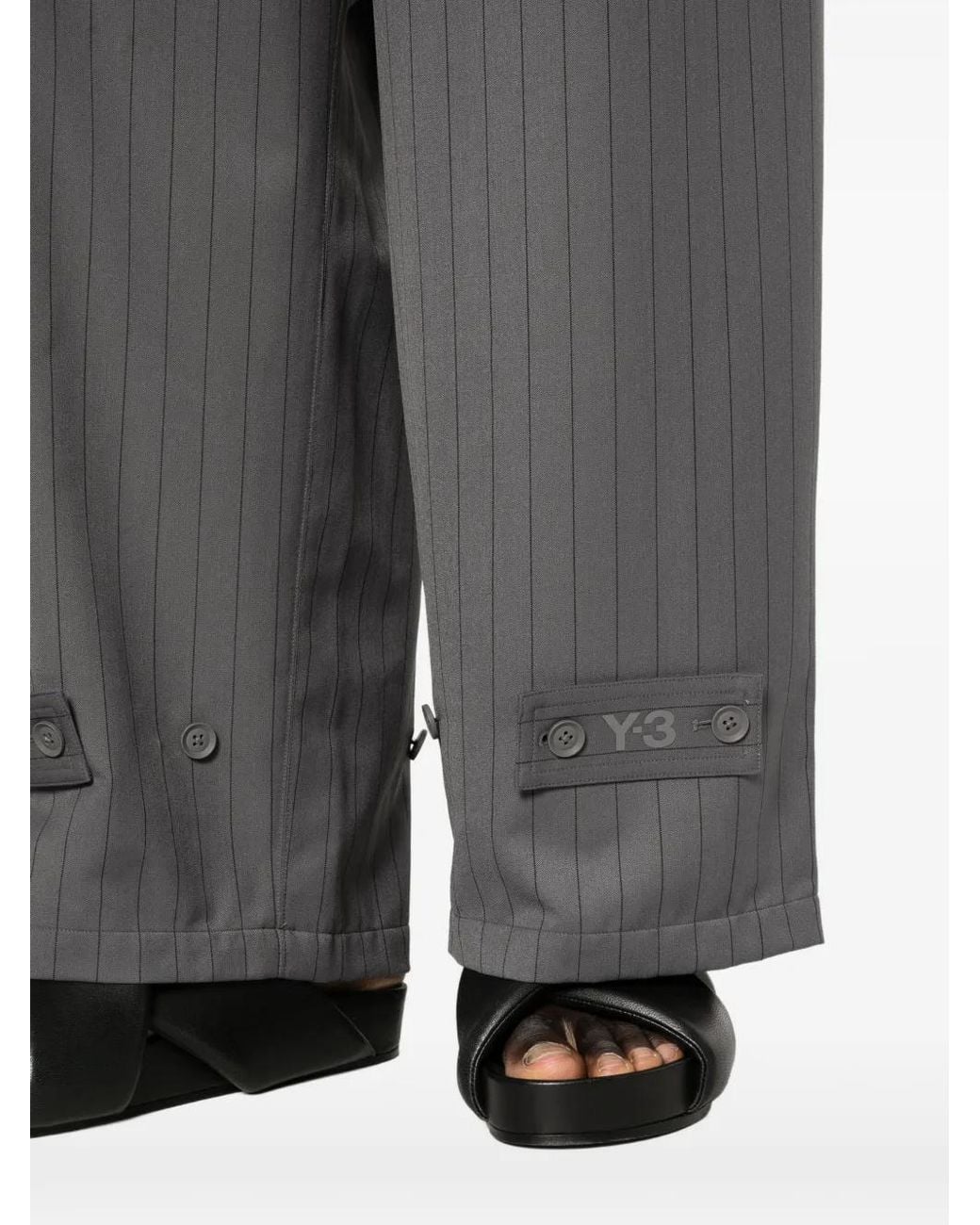 Pantalones A Rayas Diplomáticas Y-3 de hombre de color Gray