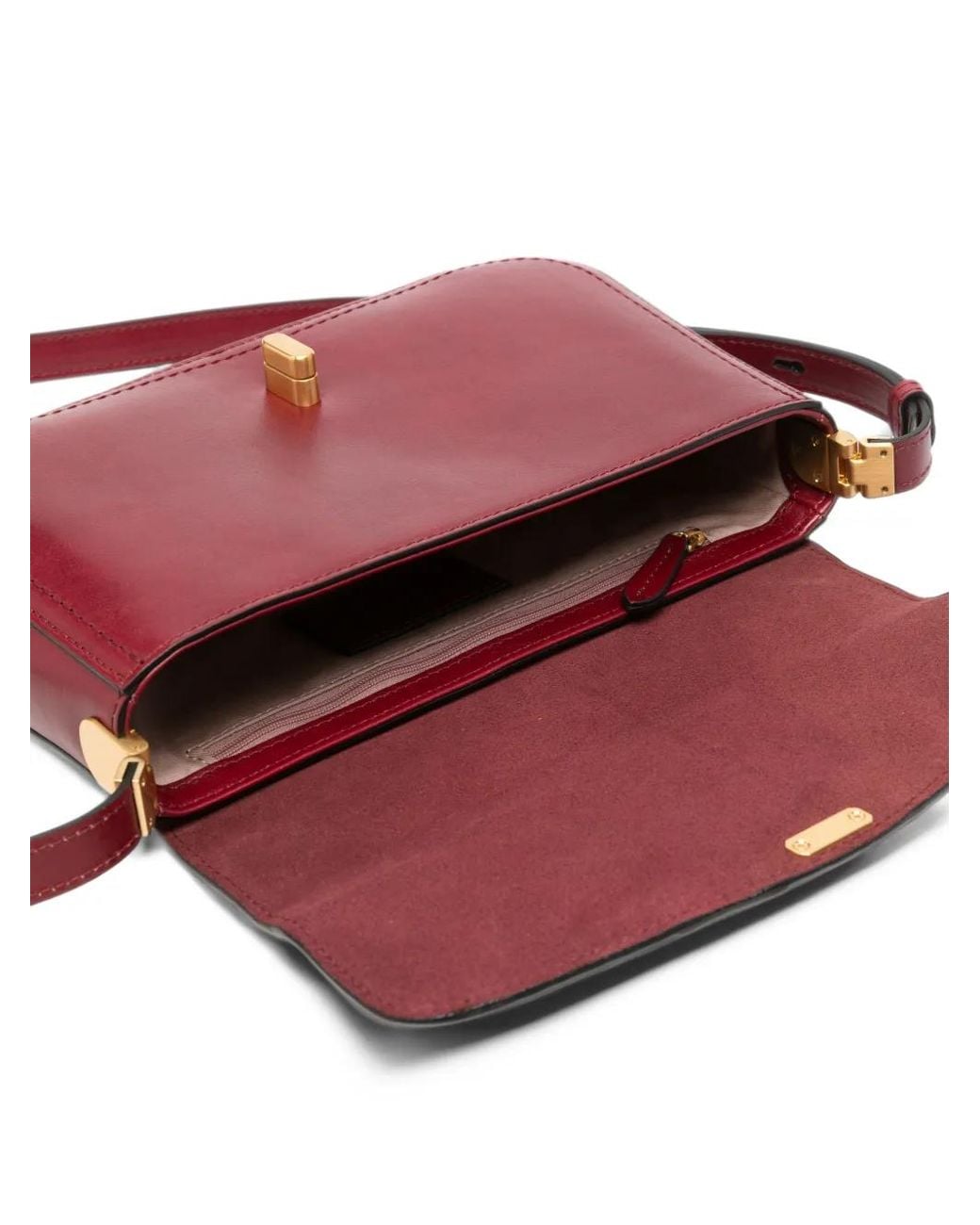 The Bridge Red Leather Shoulder Bag