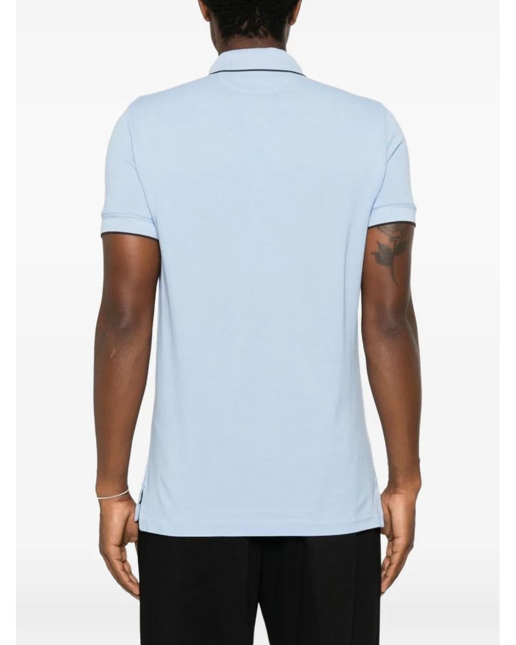 Tom Ford Blue Piqué Cotton Polo Shirt for men