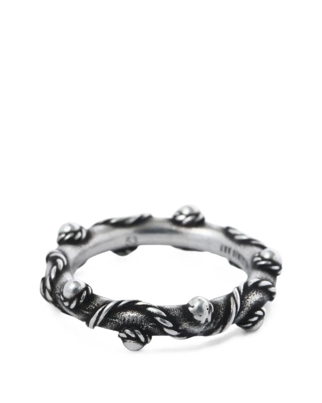 Ann Demeulemeester Metallic Mardon Beaded Rope-Effect Ring