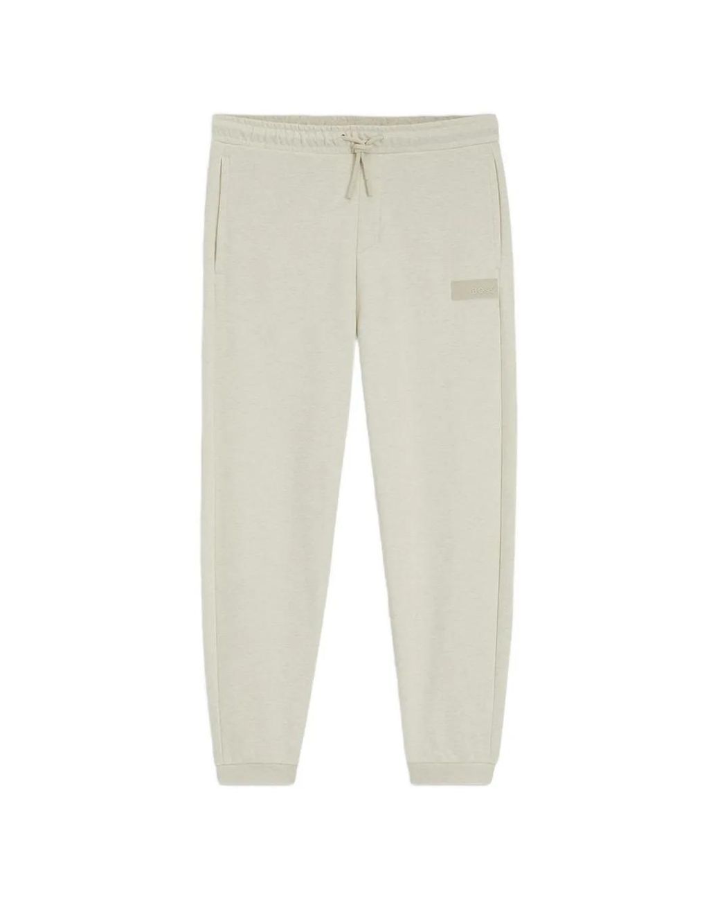 Boss White Relaxed-Fit Trousers for men