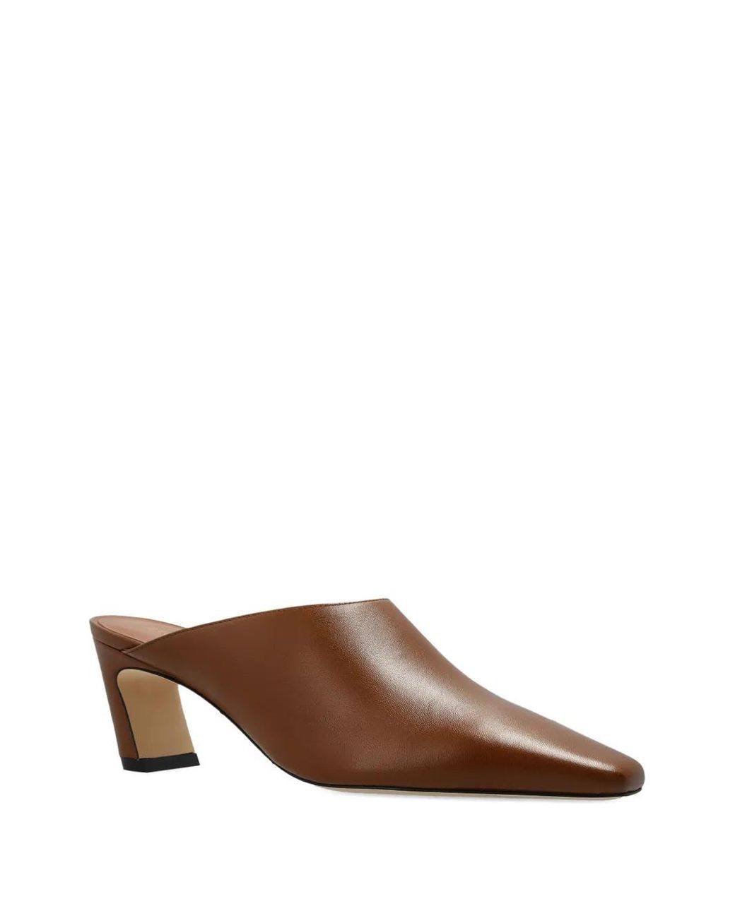 Stuart Weitzman Brown Stassi Pointed-Toe Mules