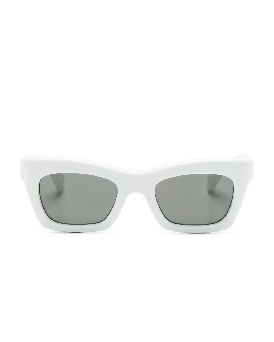 Gucci Gray Rectangle-Frame Sunglasses