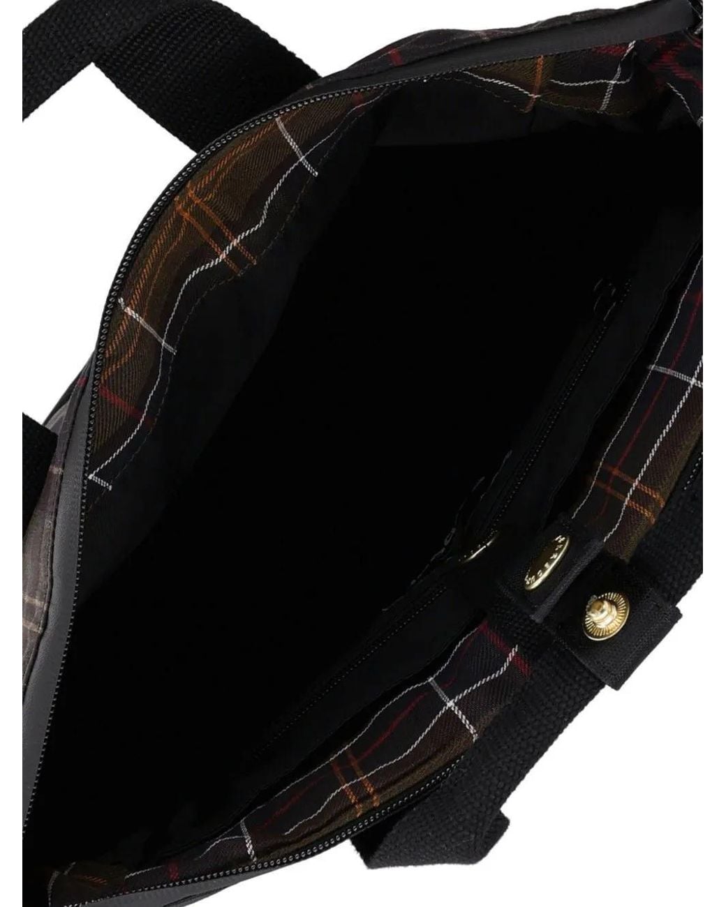 Barbour Black Field Tartan Backpack for men
