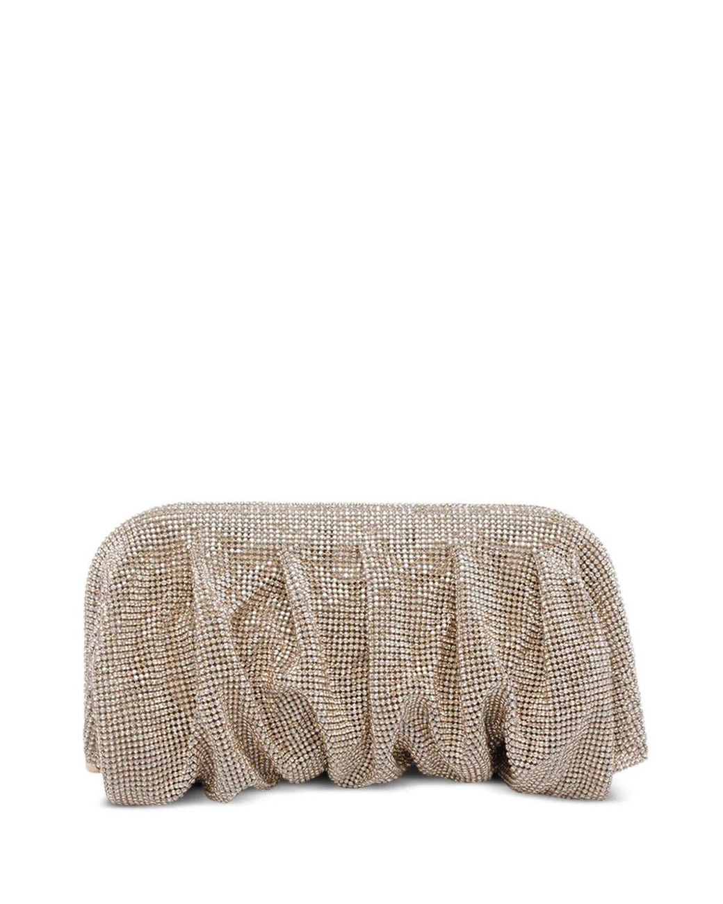 Benedetta Bruzziches Gray Venus La Grande Rhinestone-Embellished Clutch Bag