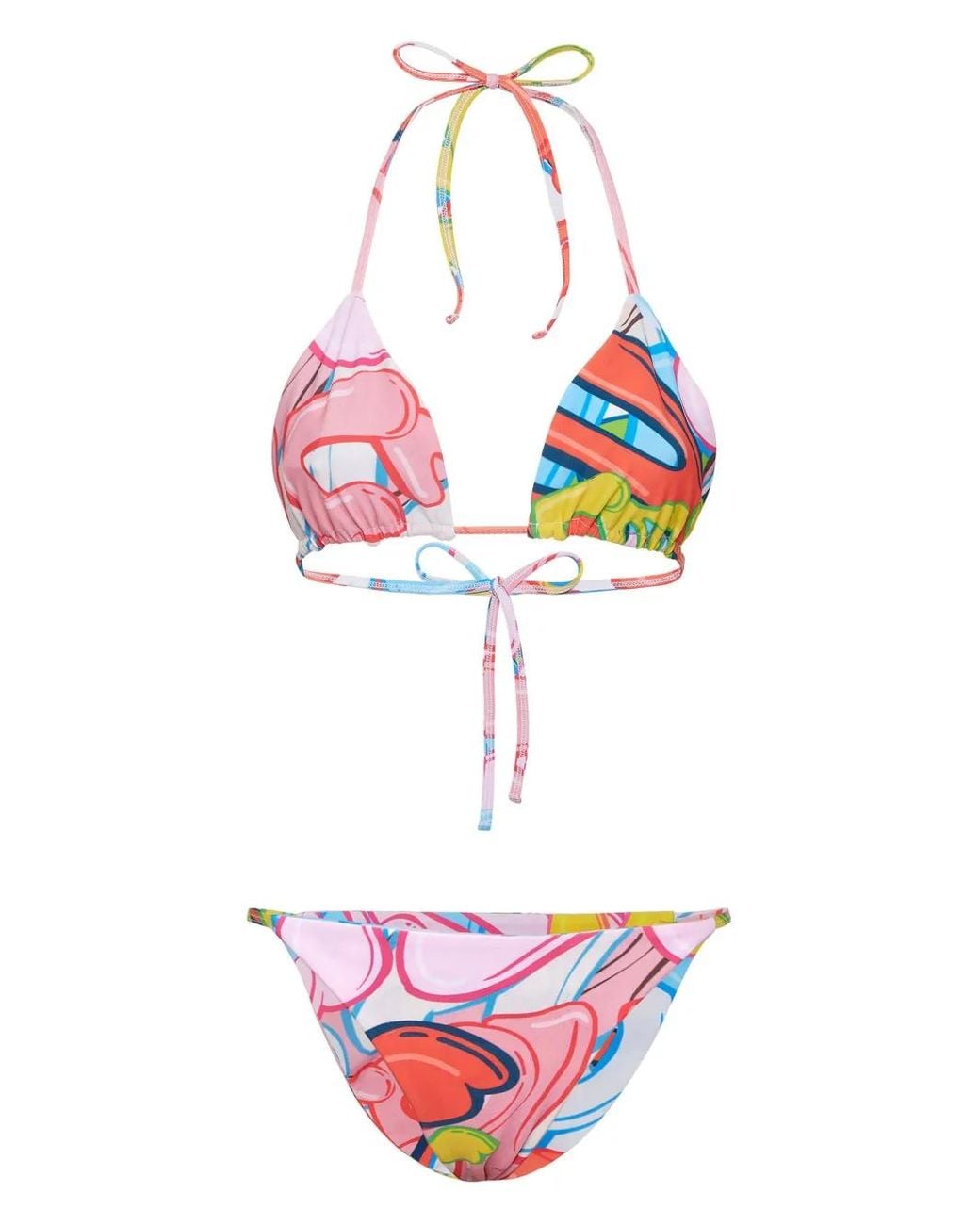 Philipp Plein White Bombing Graffiti Bikini