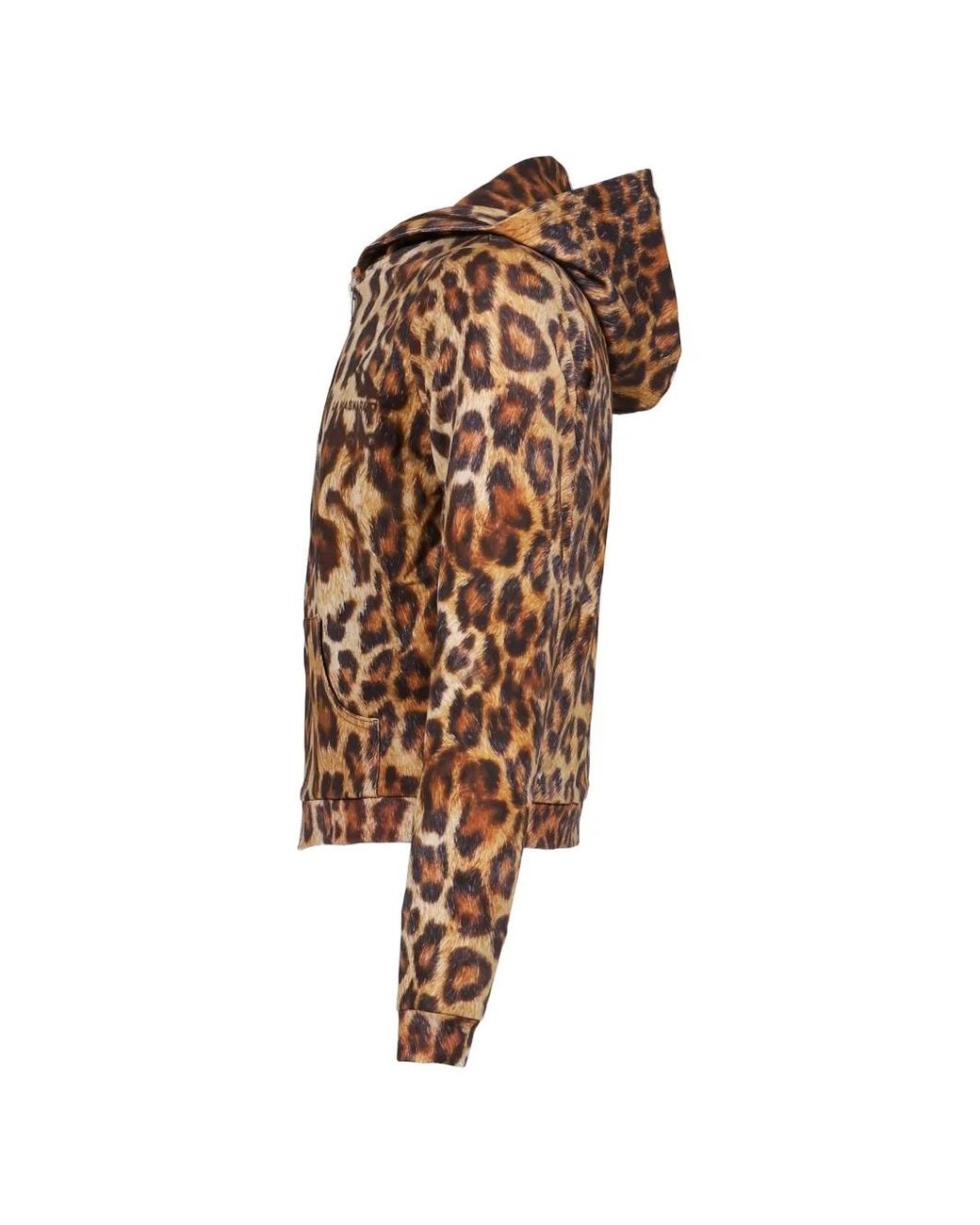 La Maskarade Brown Leopard-Print Hoodie for men