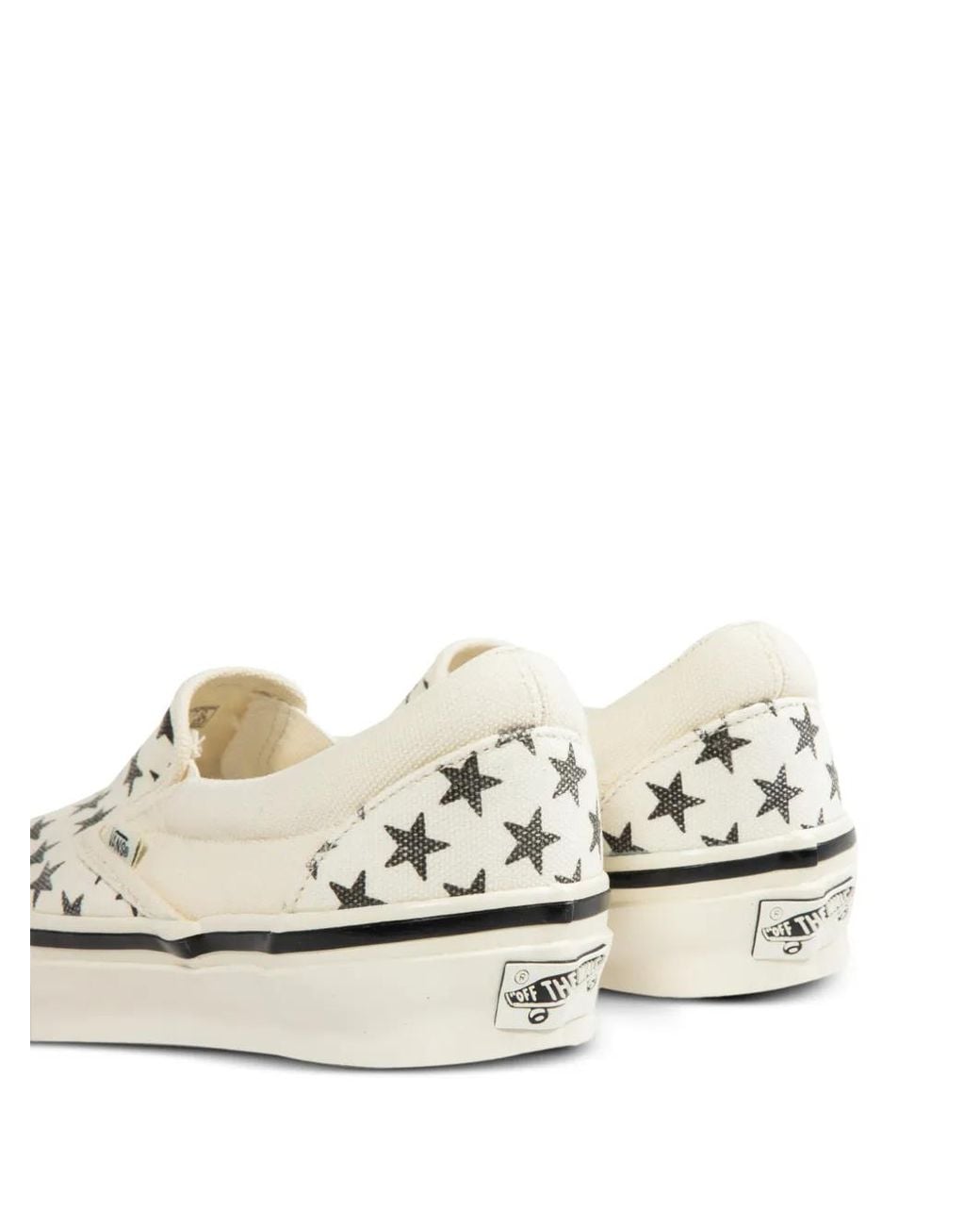 Vans White Classic Premium 98 Star-Print Slip-On Sneakers for men