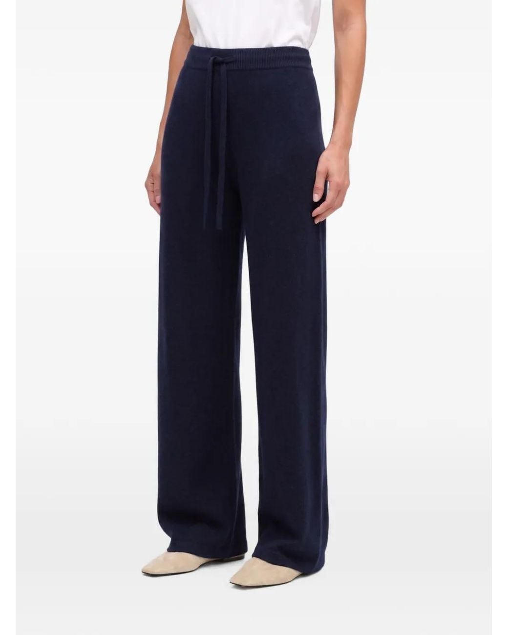 Chinti & Parker Blue Peek Pocket Wide-Leg Track Pants