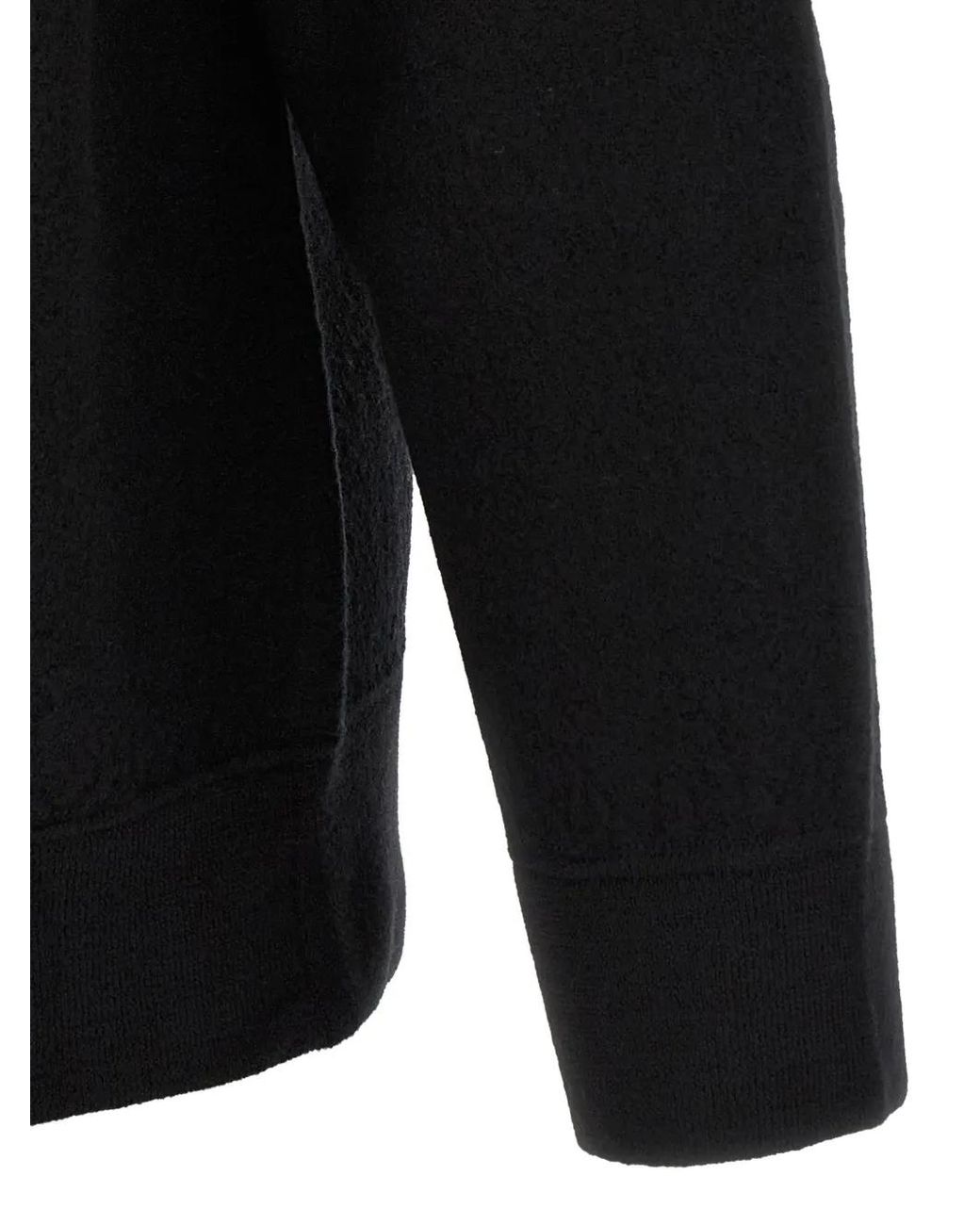 Oliver Lattughi Black Raglan-Sleeve Merino-Wool Sweater for men