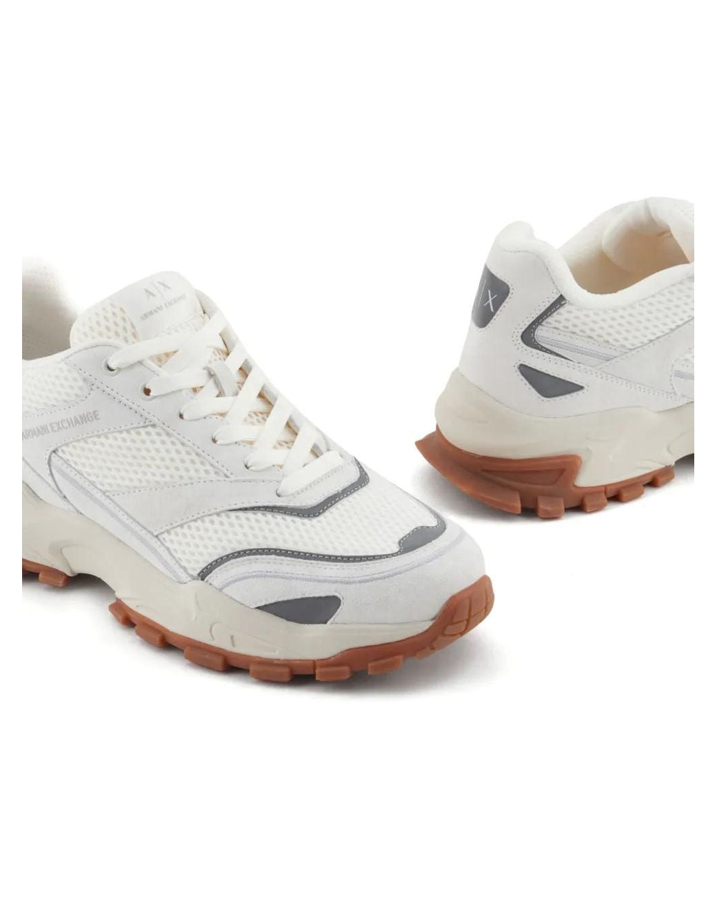 ARMANI EXCHANGE White Leather Sneakers for men