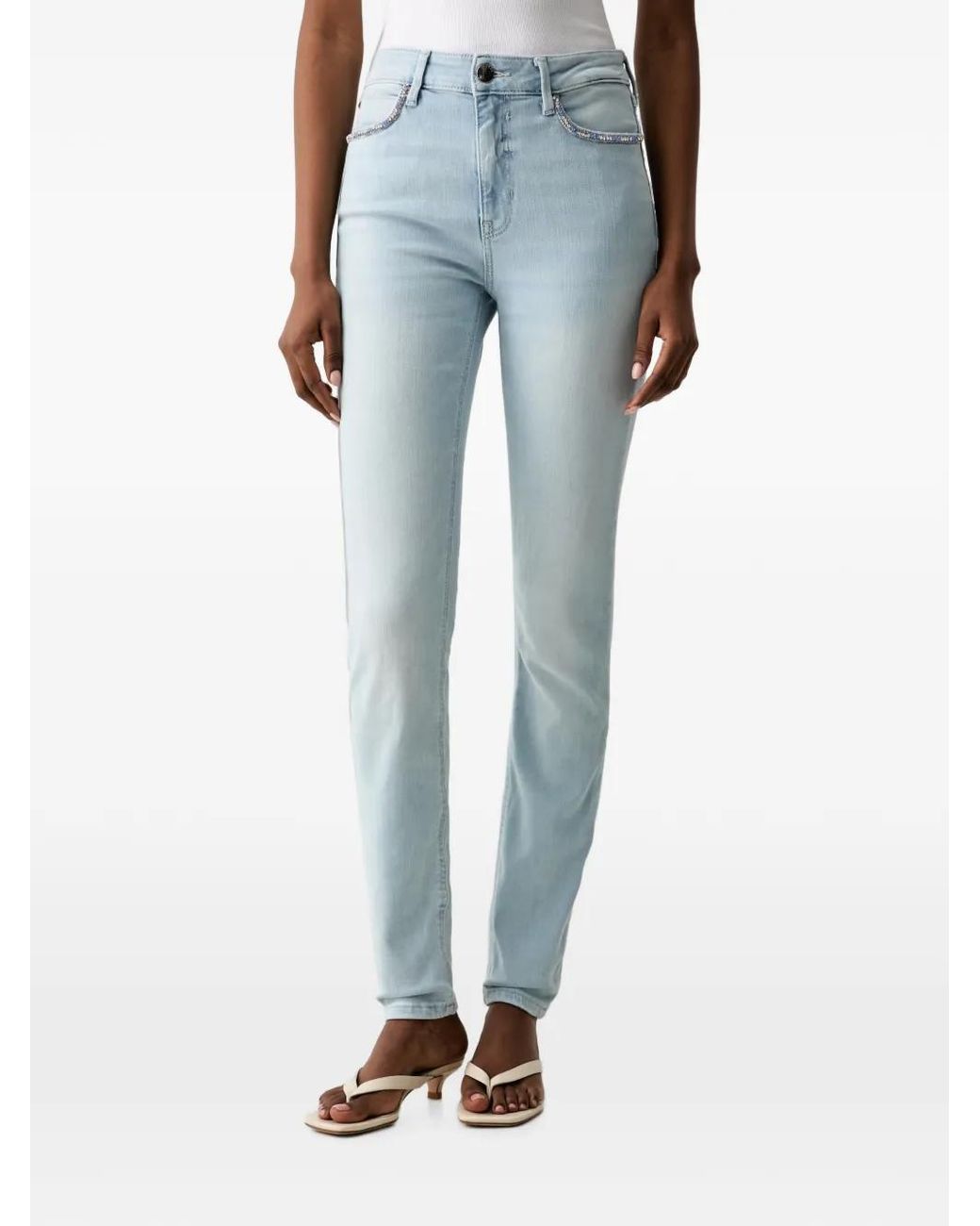 Guess Blue Jeans Mit Logo-Patch