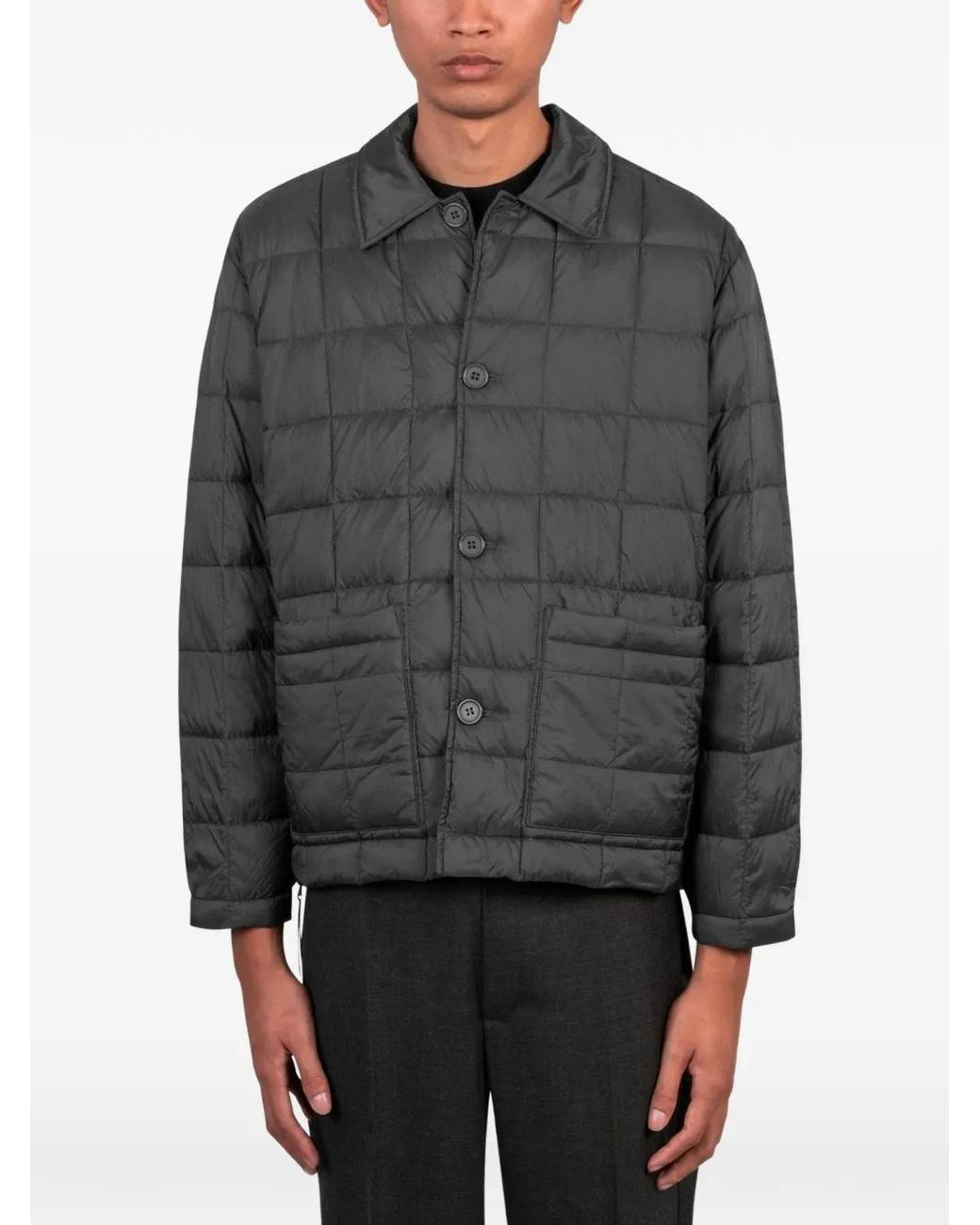 Universal Works Gray X Taion Down Rams Quilted Jacket for men