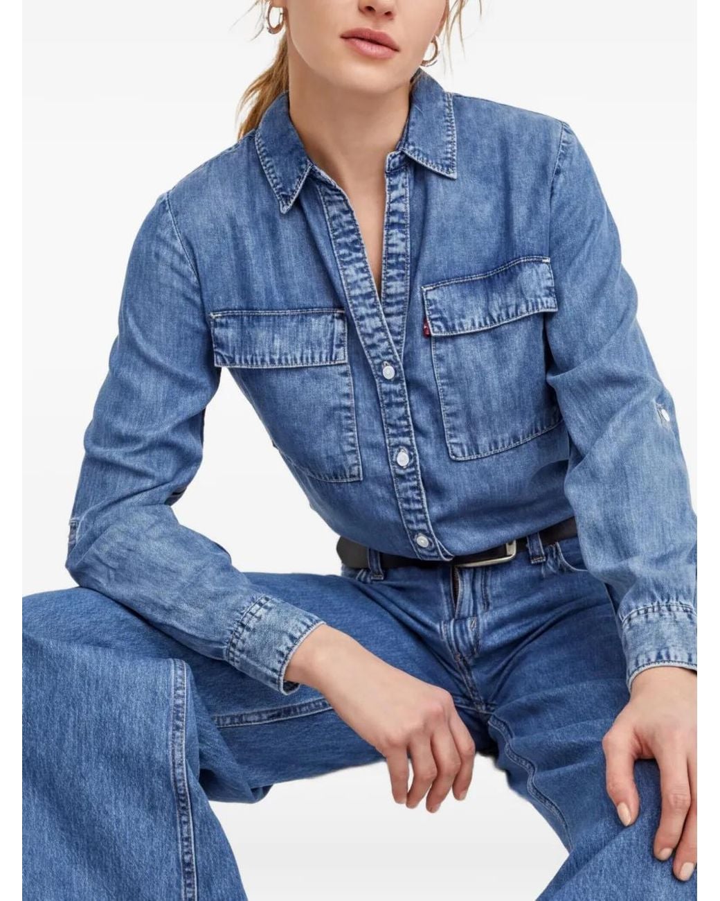 Levi's Blue Doreen Chest-Pocket Shirt