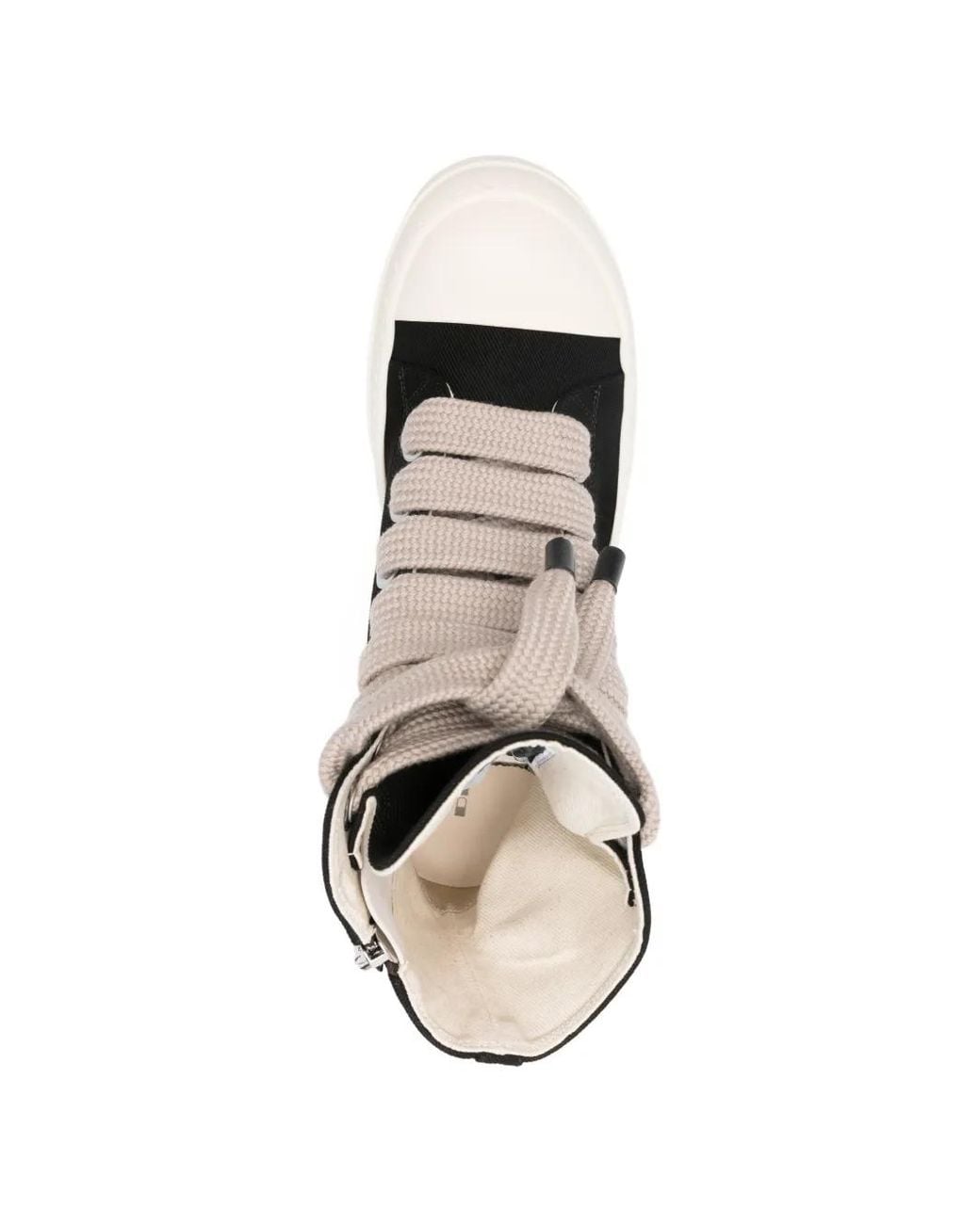 Rick Owens Black Drkshdw "Jumbolace" Denim Sneakers for men