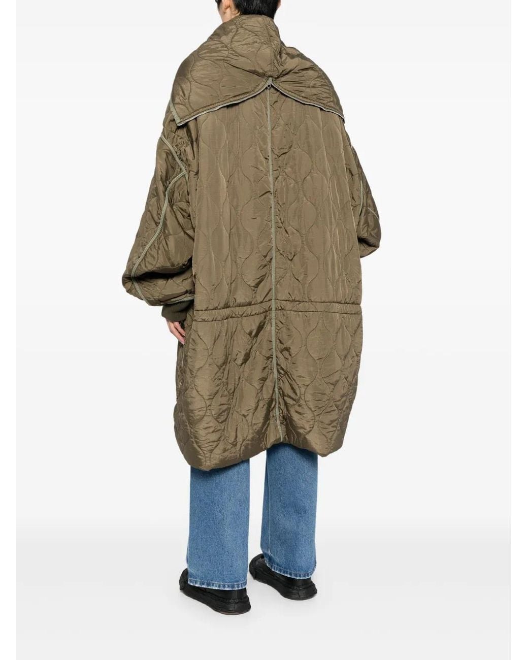 Maison Mihara Yasuhiro Green Oversized Military Coat for men