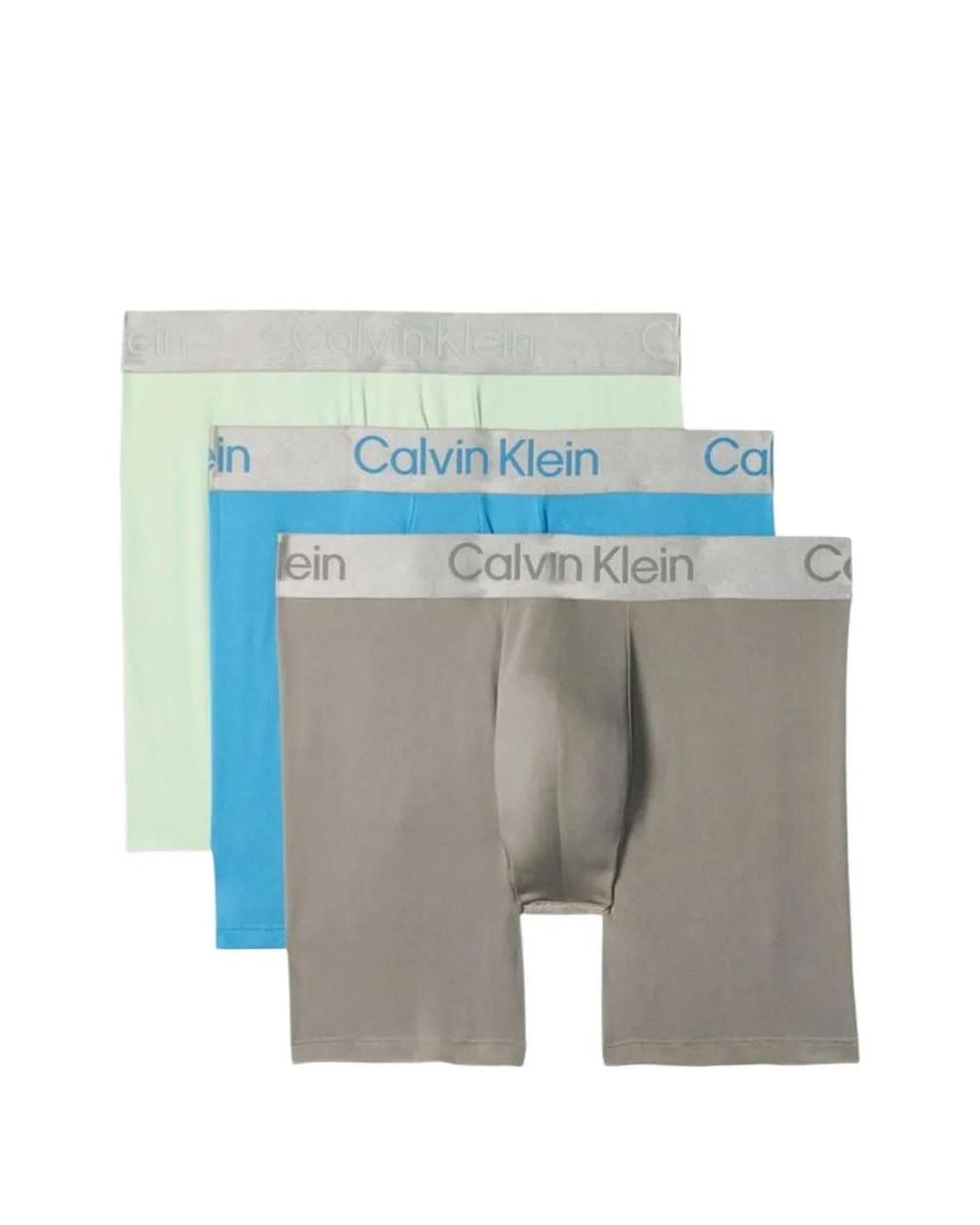 Calvin Klein Blue Logo-Waistband Boxers (Set Of Three) for men