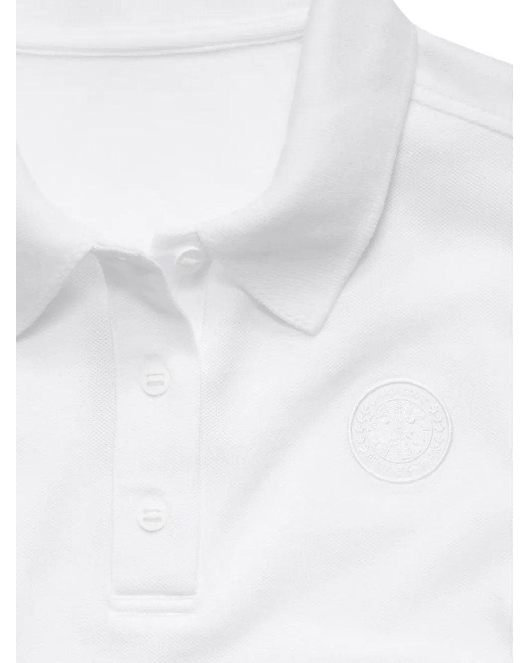 Canada Goose White Button Polo Shirt