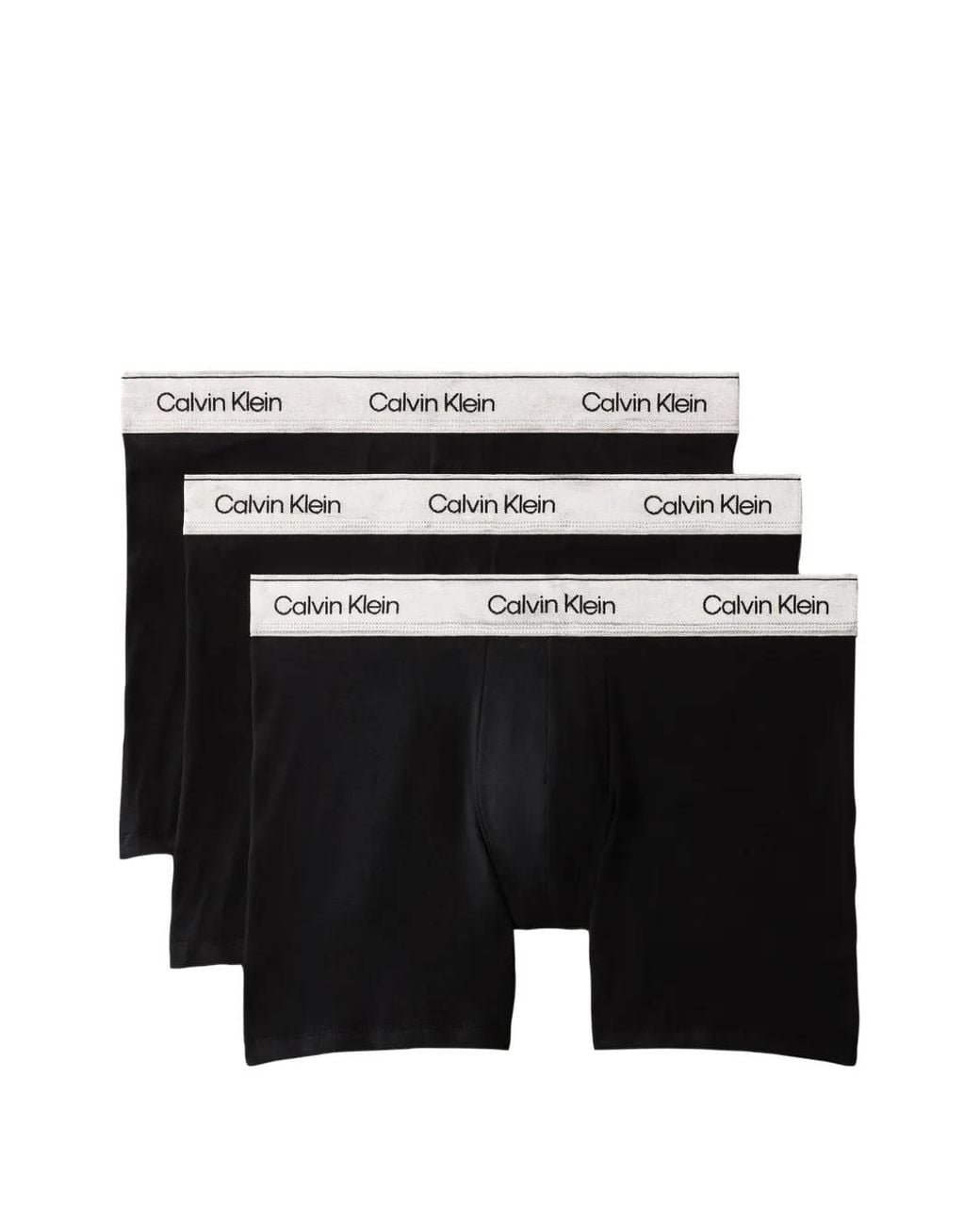 Calvin Klein Black Logo-Waistband Boxer Briefs (Set Of Three) for men